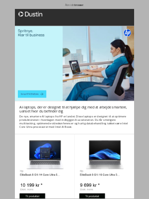 Dustin (Denmark) - De nye, smartere AI laptops fra HP er landet