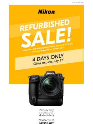 NikonUSA - Refurbished Sale 4 DAYS ONLY!