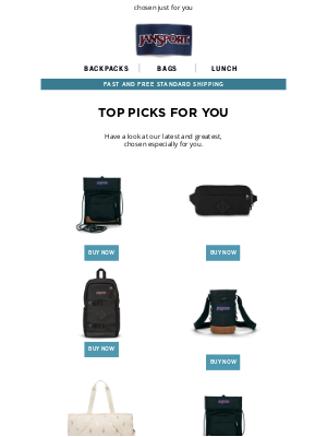 JanSport - Need more options? Chosen just for you...