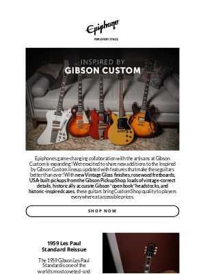 Gibson - Introducing new Inspired by Gibson Custom guitars