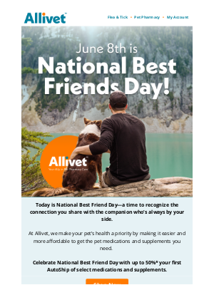 Allivet - Celebrate National Best Friend Day – Save up to 50%