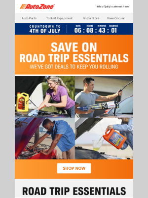 AutoZone - Save on road trip essentials