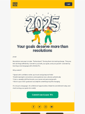 Memrise - 🎯 Commit to your 2025 goals—75% off starts now! (48 hours only)