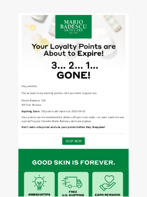 Mario Badescu Skin Care - ⚠️ You’re about to lose your rewards!