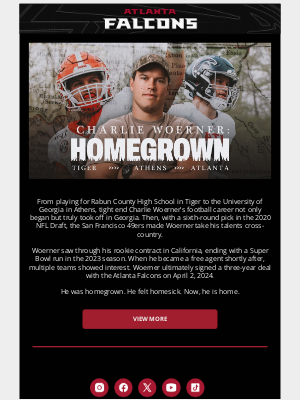Atlanta Falcons - Charlie Woerner: Homegrown