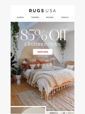 Rugs USA - Shop Clearance Now and Save Up To 85% Off