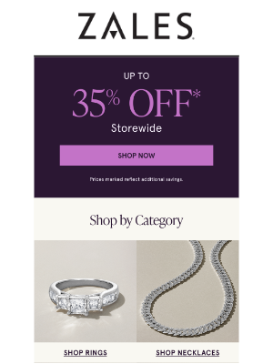 Zales - Save Big! Up to 35% Off* Storewide 🤑
