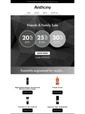 Anthony - Friends & Family Sale: Up to 30% OFF! 🎉