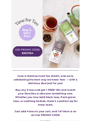 The Coffee Bean and Tea Leaf - ☀️ Sip into Summer: Buy 3 Teas, Get 1 FREE! ☀️
