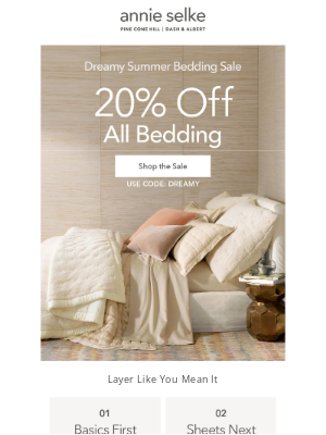 Annie Selke - TWO-DAYS LEFT! Save 20% off (dreamy) bedding.