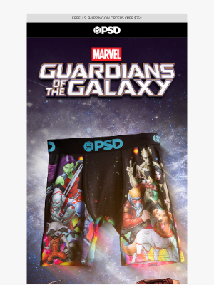 PSD Underwear - Guardians of the Galaxy Just Landed
