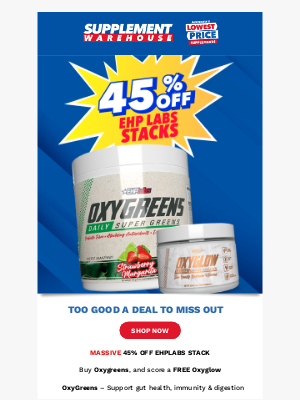 Supplement Warehouse (Australia) - 45% Off EHPLabs Stack Now 🎉