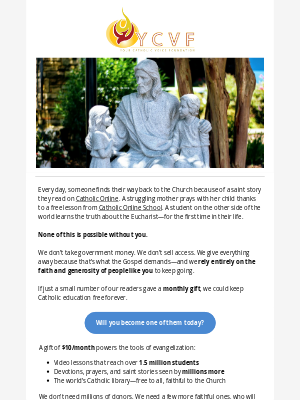 Your Catholic Voice Foundation - We're giving everything away for free... Here’s why we need you