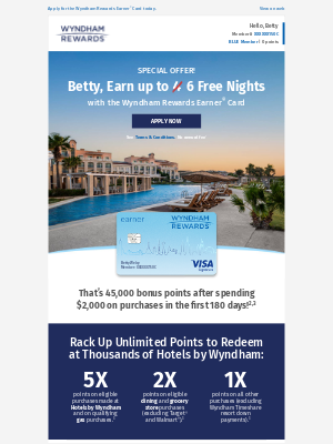 Wyndham Hotel Group - Season’s Greetings: Earn up to 6 Free Nights