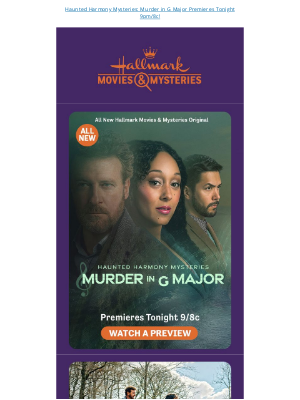 Hallmark Channel (Crown Media Holdings, Inc.) - Don't Miss an All New Mystery Tonight!