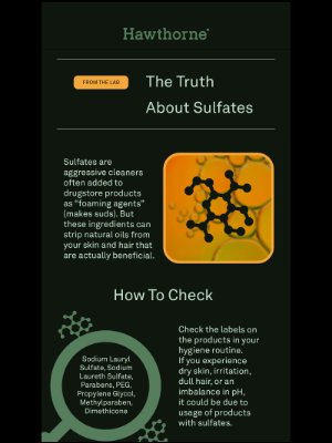 Hawthorne - How to check for your products for sulfates