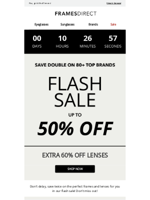 FramesDirect - David, save Up To 50% On Designer Eyewear