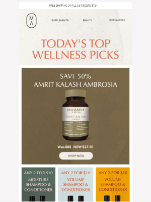 Maharishi Ayurveda - Save Up to 50%: Today's Top Picks