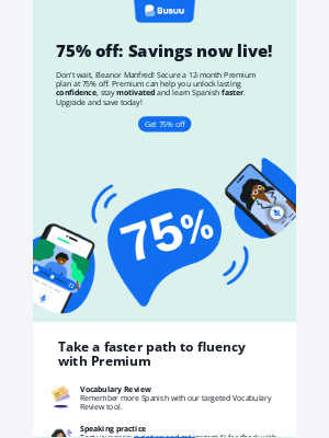 busuu - Get 75% off Busuu Premium for a limited time
