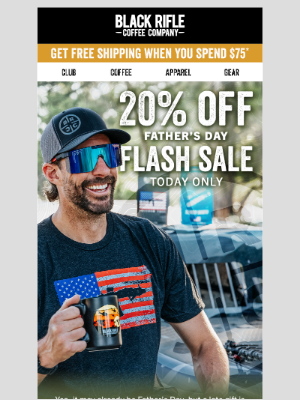 Black Rifle Coffee - 20% OFF Flash Sale — TODAY ONLY! ⚡⏰