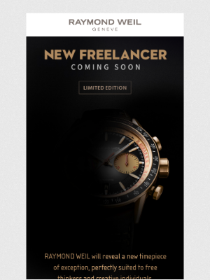 RAYMOND WEIL Genève - Coming Soon - New Freelancer Chronograph 7780 - Limited Edition