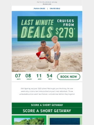 Royal Caribbean Cruises - The season’s best gift? A last-minute cruise just for you