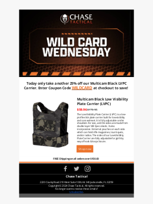 Chase Tactical - ♠️♥️ Wild Card Wednesday ♣️♦️