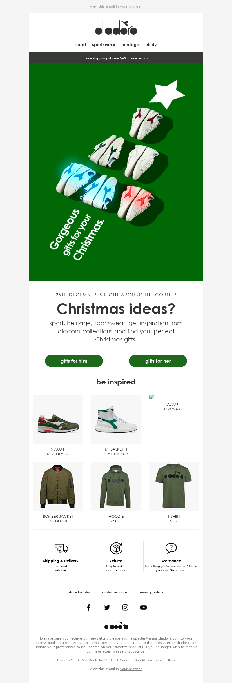 Diadora - worrying about Christmas presents? we can help 🎅