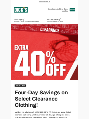 GameChanger Media, Inc. - An EXTRA 40% off select clearance won't last!