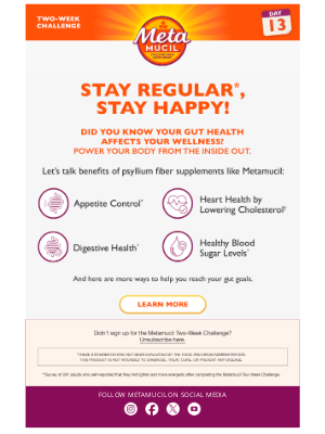 Metamucil - 💪Almost there! One more day to your gut goals!