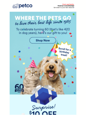 Petco - Our Birthday Surprise Sale ends tonight! 😙🎂