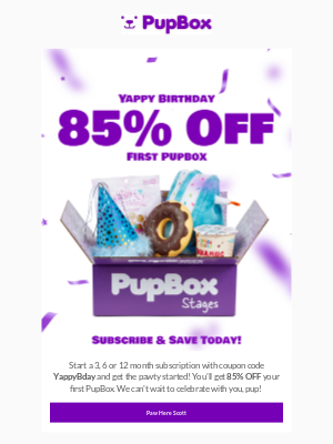 PupBox - 🎂 A Special Offer for a Special Day!