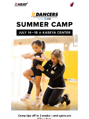 Miami Heat - Jr. HEAT Dance Camp starts July 14 💃🔥