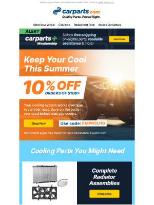 CarParts - ❄️ 10% OFF Cooling Parts ❄️ Limited Time Only