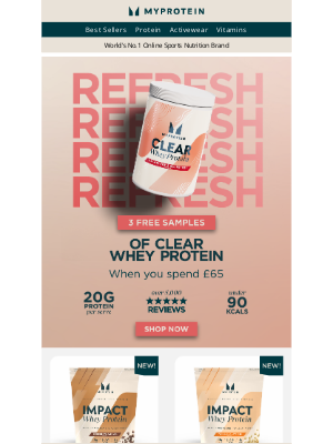 Myprotein (United Kingdom) - Free Clear Whey 🍑 When you spend £65