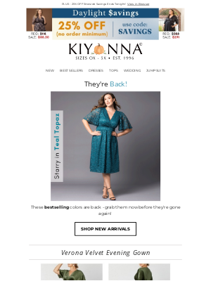 Kiyonna Clothing - Bestsellers are BACK | Verona in Regal Olive and Starry in Teal Topaz