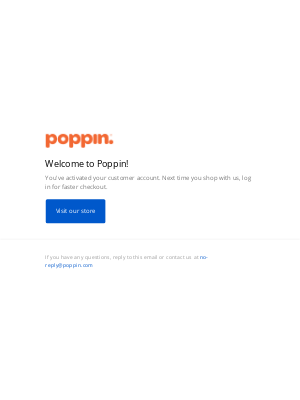 Poppin - Customer account confirmation