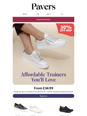 Pavers Shoes (United Kingdom) - Step into style with trainers from £34.99