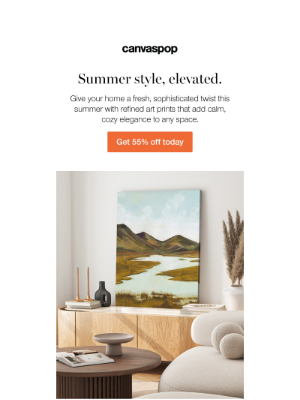 CanvasPop - Fresh ideas for your home with 55% off. 😎