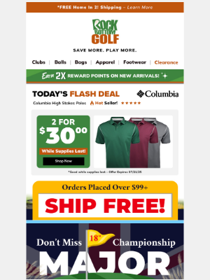 MAJOR DEALS INSIDE 🏆 Up to 30% OFF for The Open!