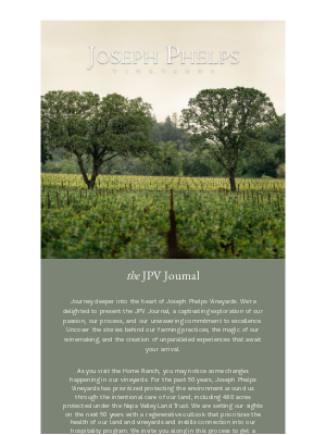 Joseph Phelps Vineyards - Introducing the JPV Journal