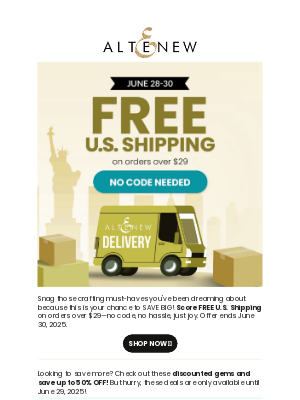 Altenew - 🚚 Spend $0 on Shipping, steven!