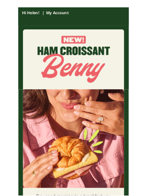 Panera Bread - NEW! Ham Croissant Benny