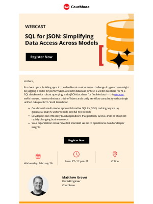 Couchbase - Webcast | Simplify dev workflows for the AI world
