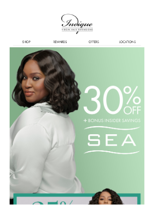 INDIQUE Virgin Hair Extensions - Find all your styles 👓 it’s 30% off
