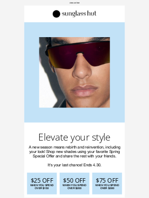 Sunglass Hut - Your new-season looks with up to $75 off