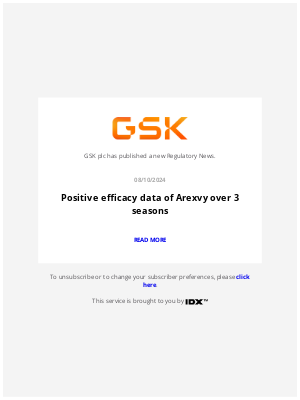 GSK - GlaxoSmithKline - GSK plc – Stock exchange announcement