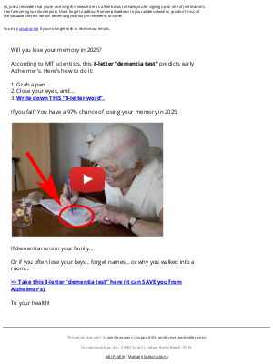 Joel Marion's Transformation Insider - 🧠 over 60? Try this 