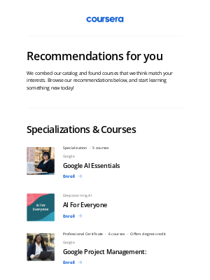 Coursera - Recommended: Google AI Essentials