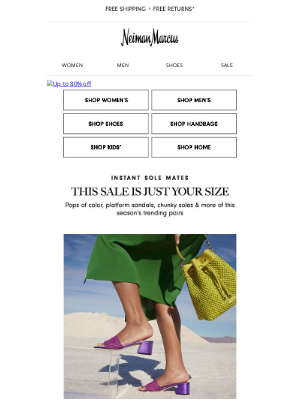 Neiman Marcus - Extra 20% off pops of color, platforms & more